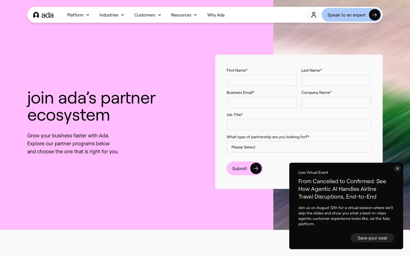 ada.cx - Partners Screenshot Preview