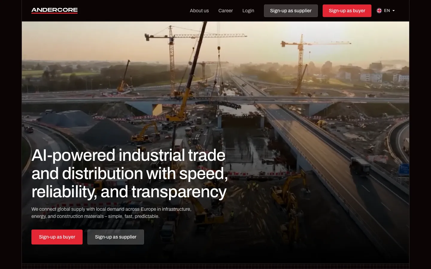 andercore.com - Landing Screenshot Preview