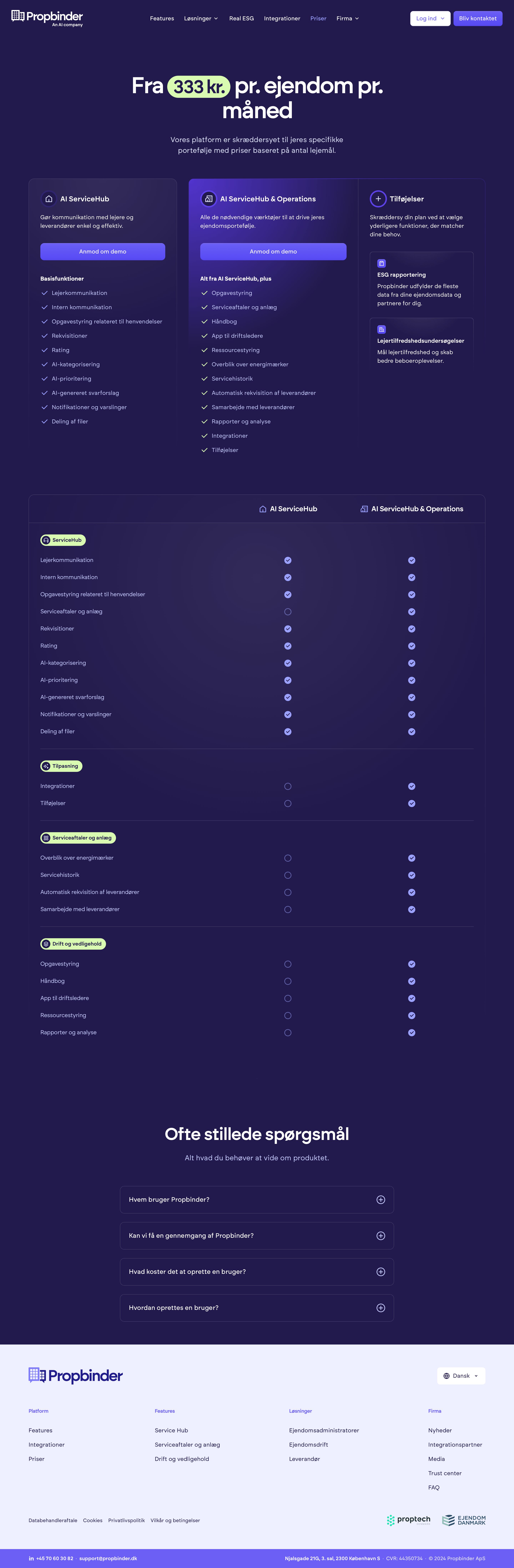 propbinder.com - Priser - Propbinder - Desktop - Mon Jul 27 2026 20:05:28 GMT+0000 (Coordinated Universal Time) Screenshot