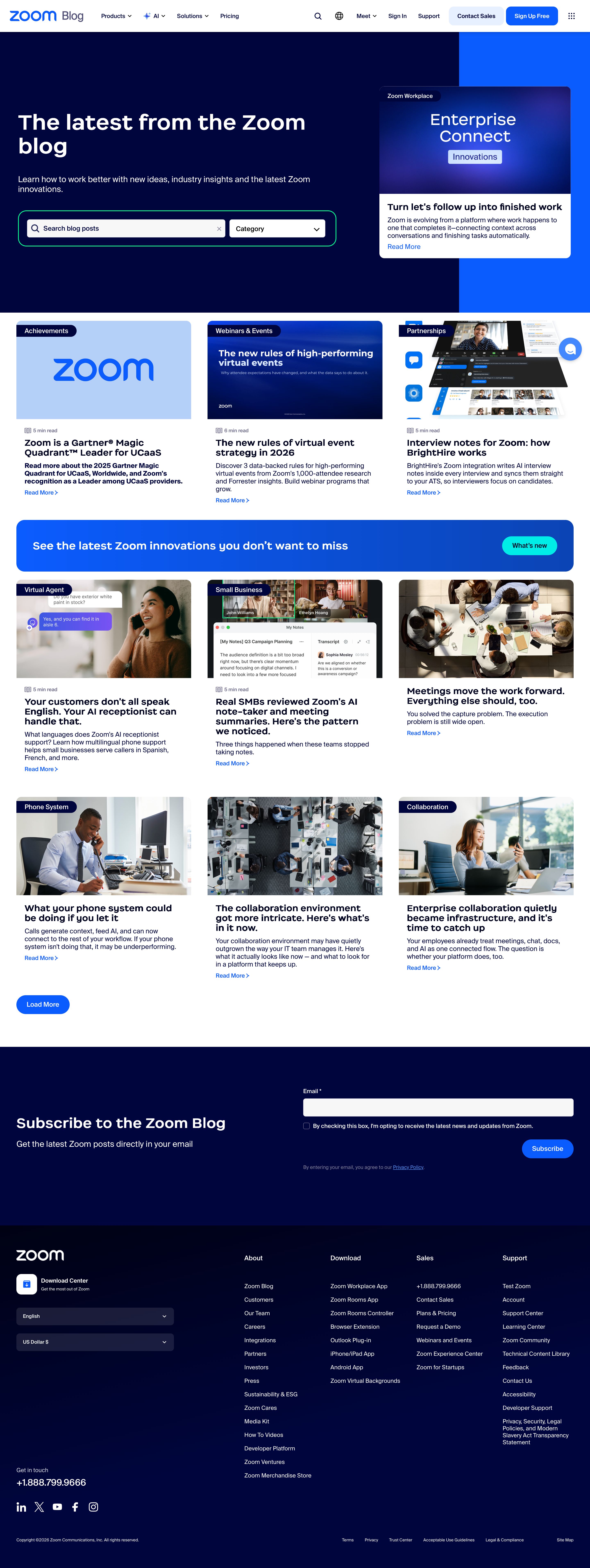 zoom.us - The latest insights on how the world connects | Zoom - Desktop - Mon Aug 03 2026 20:22:30 GMT+0000 (Coordinated Universal Time) Screenshot