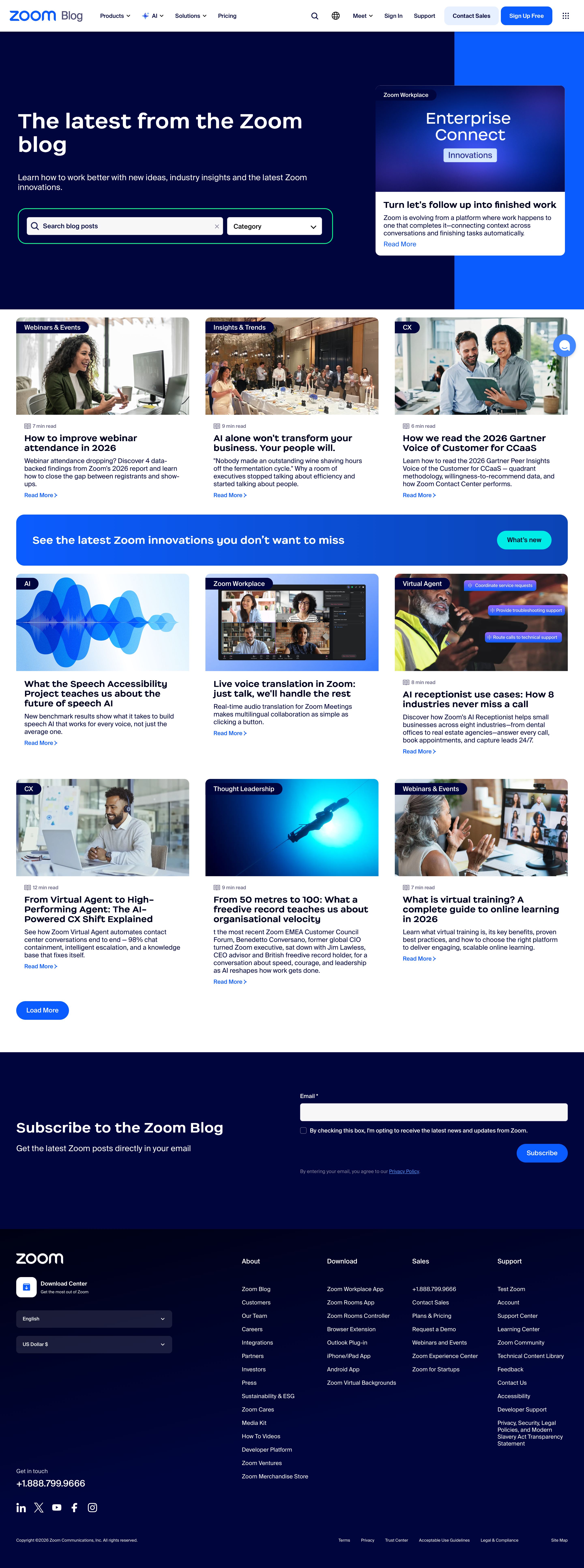 zoom.us - The latest insights on how the world connects | Zoom - Desktop - Mon Jul 27 2026 20:22:17 GMT+0000 (Coordinated Universal Time) Screenshot