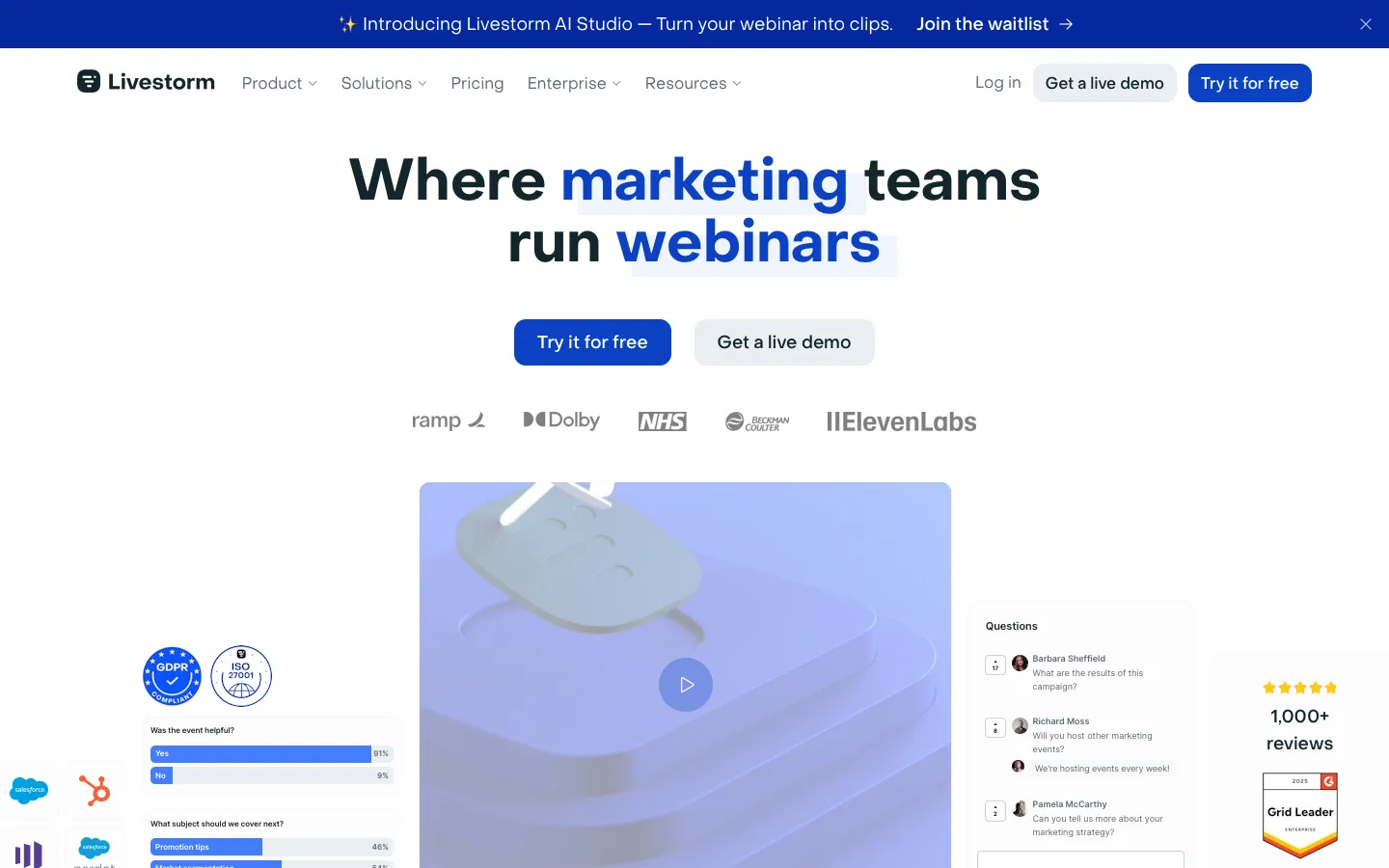 livestorm.co - Landing Screenshot Preview