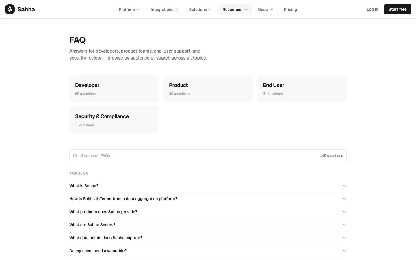 sahha.ai - FAQs Screenshot Preview