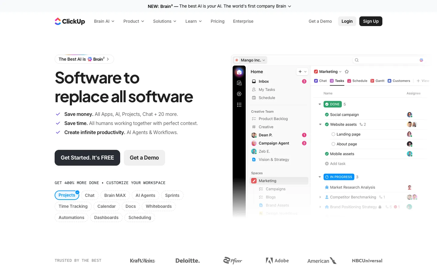 clickup.com - Landing Screenshot Preview