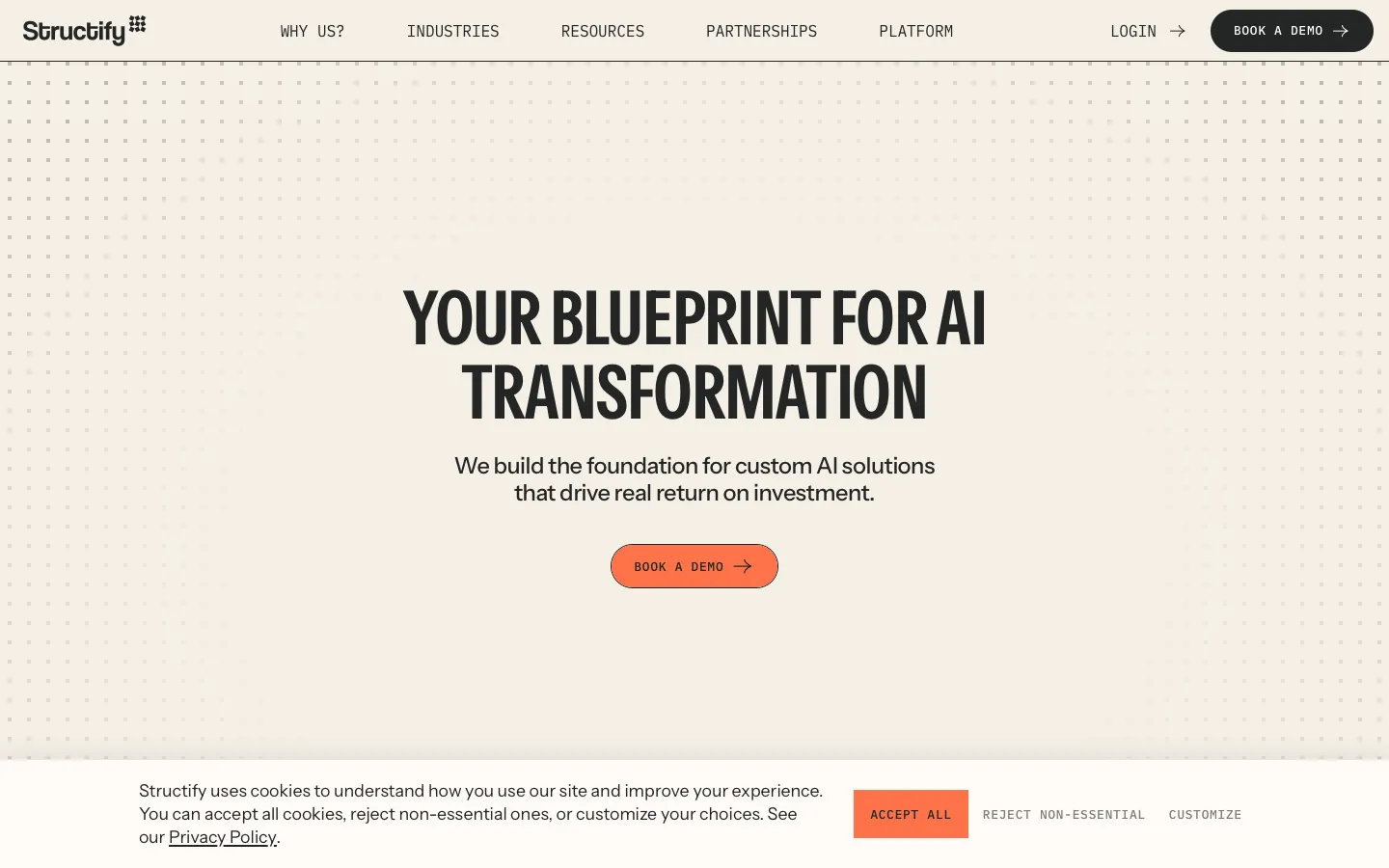 structify.ai - Landing Screenshot Preview