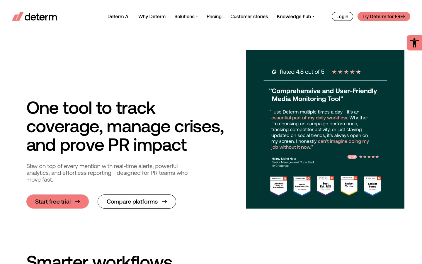 determ.com - Why us Screenshot Preview