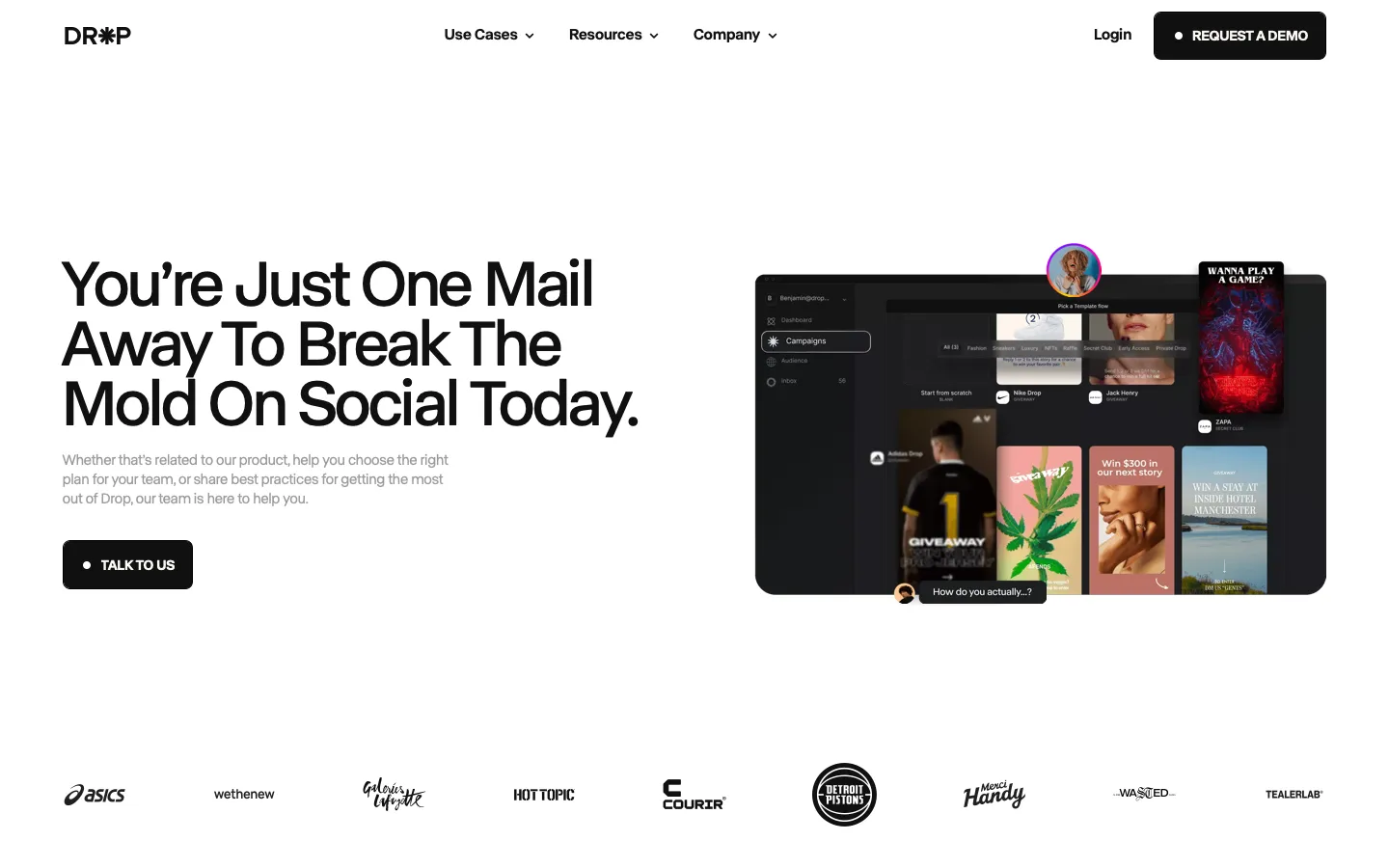 usedrop.io - Contact Screenshot Preview