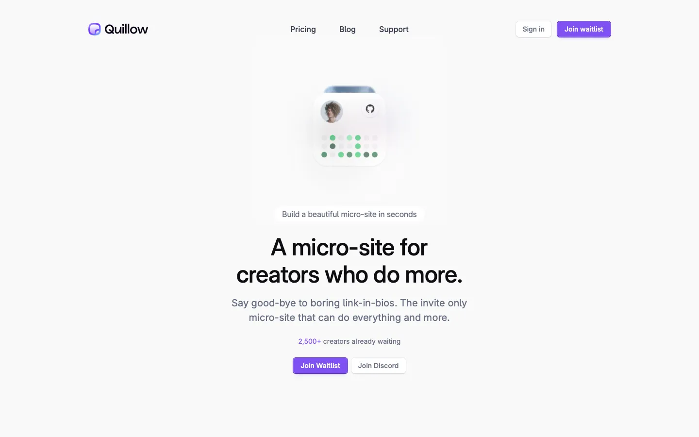 quillow.co - Landing Screenshot Preview