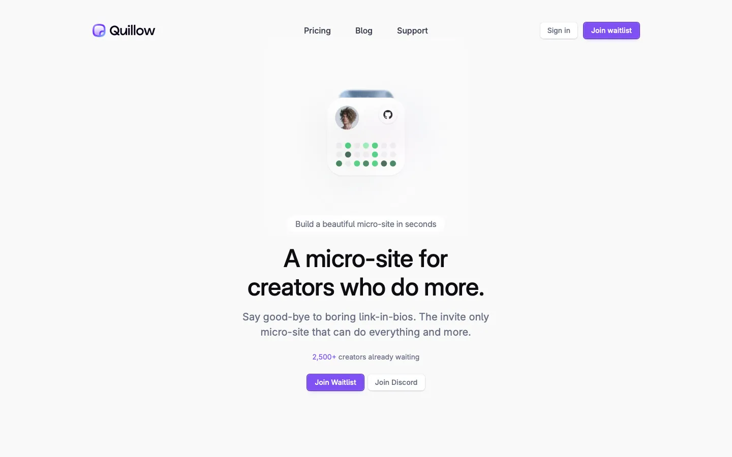 quillow.co - Landing Screenshot Preview