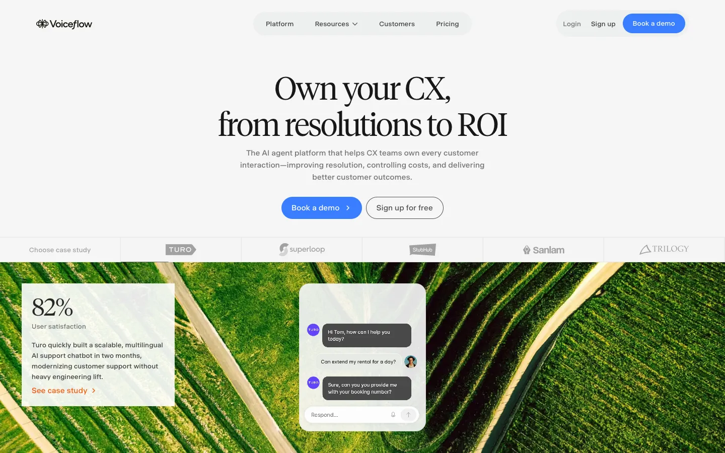 voiceflow.com - Landing Screenshot Preview