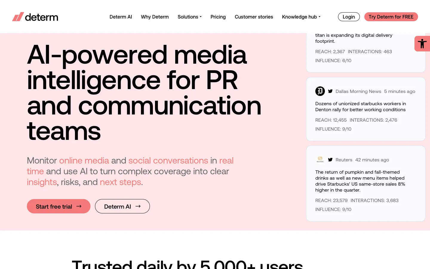 determ.com - Landing Screenshot Preview