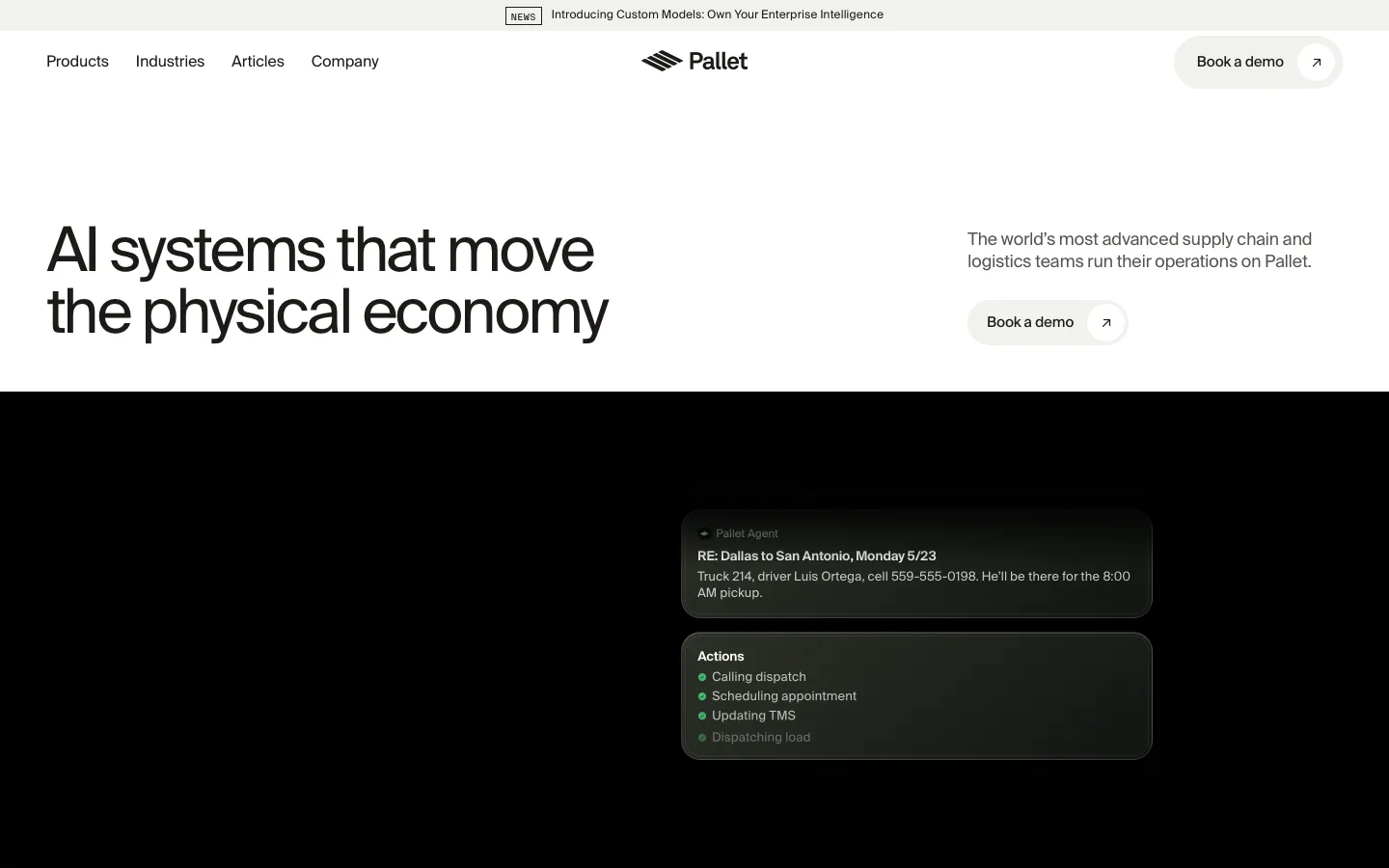 pallet.com - Landing Screenshot Preview