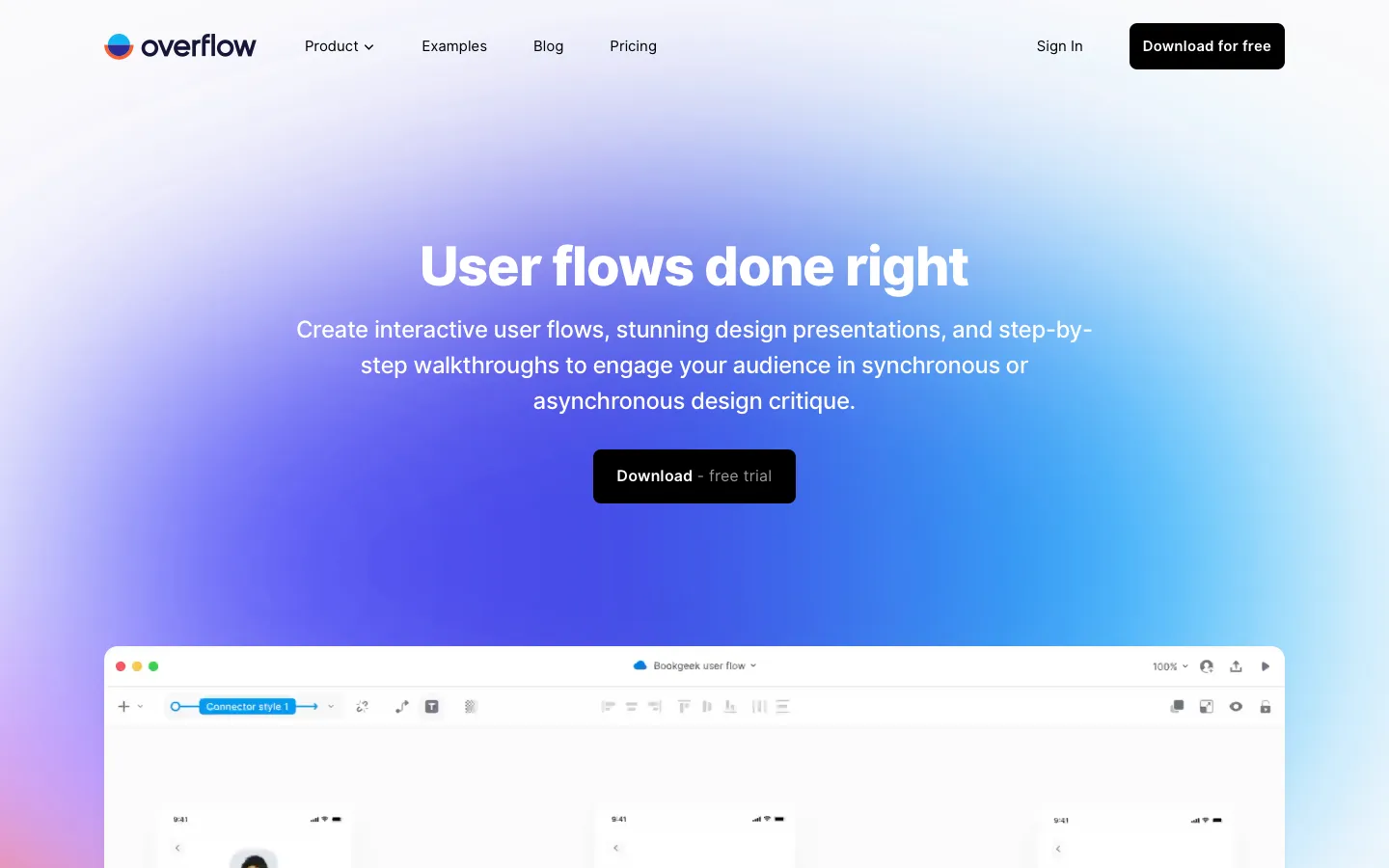 overflow.io - Landing Screenshot Preview