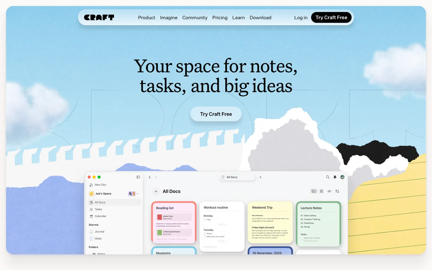 craft.do - Landing Screenshot Preview
