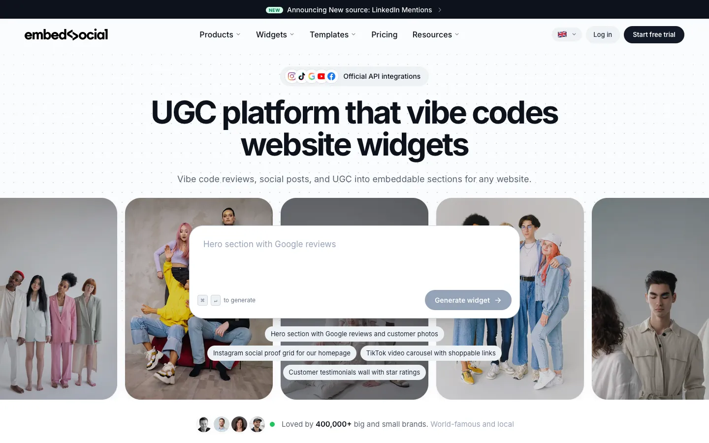 embedsocial.com - Landing Screenshot Preview