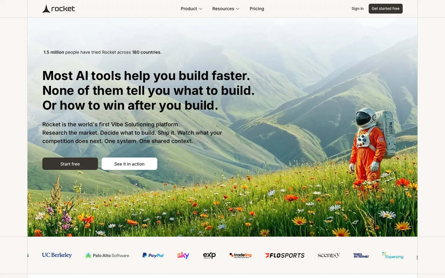 rocket.new - Landing Screenshot Preview