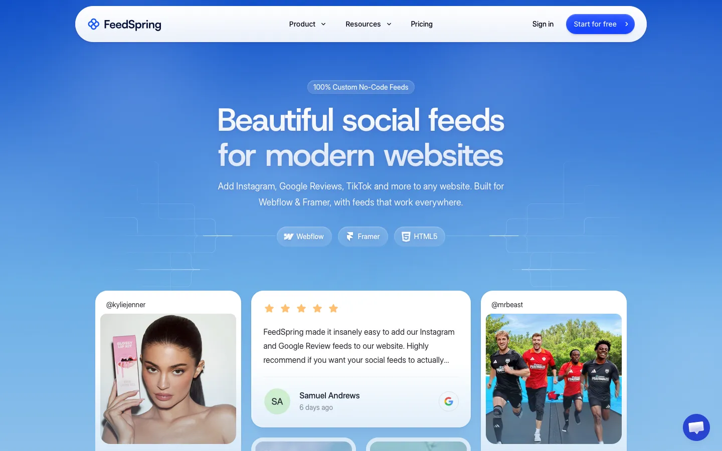 feedspring.co - Landing Screenshot Preview