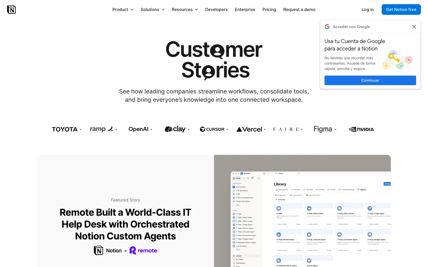 notion.so - Customers Screenshot Preview