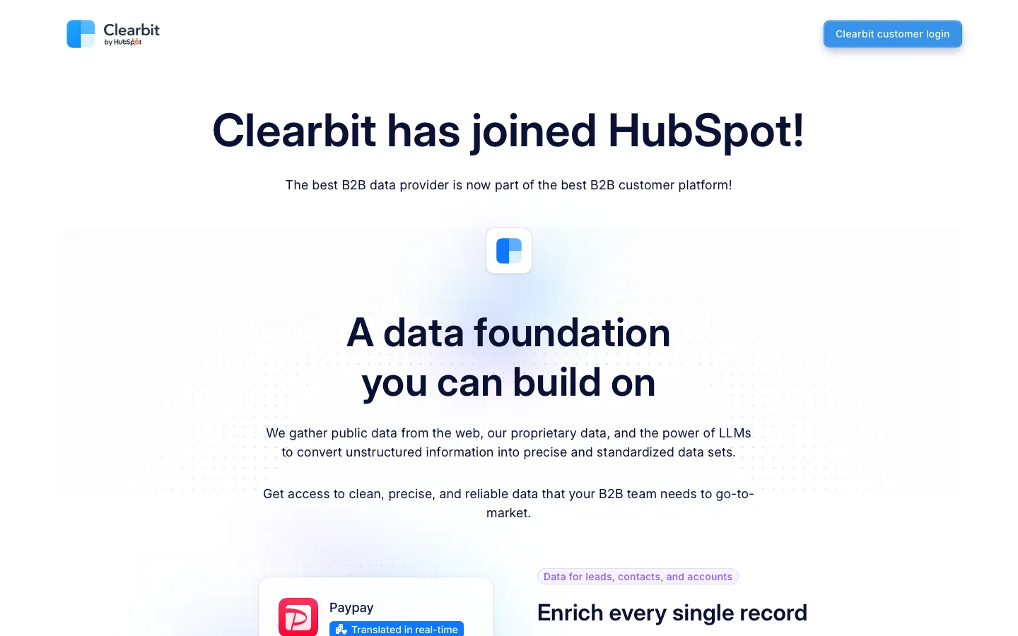 clearbit.com - Product Screenshot Preview