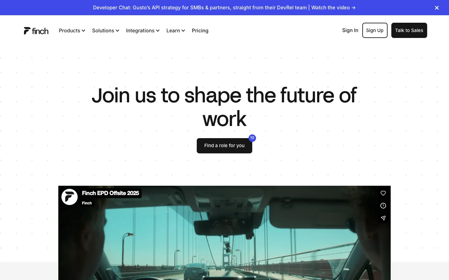 tryfinch.com - Careers Screenshot Preview