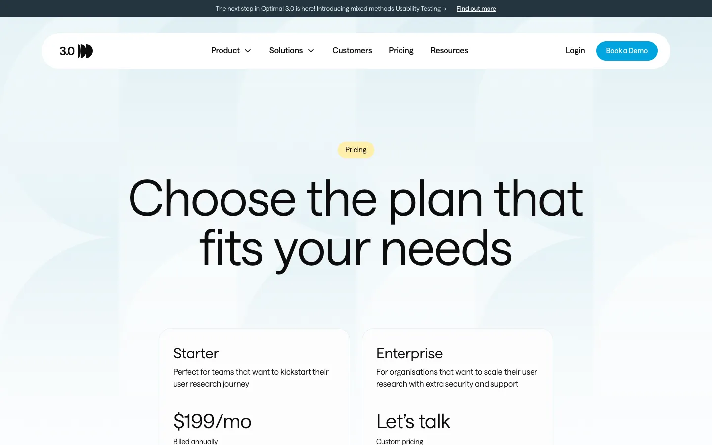 optimalworkshop.com - Pricing Screenshot Preview