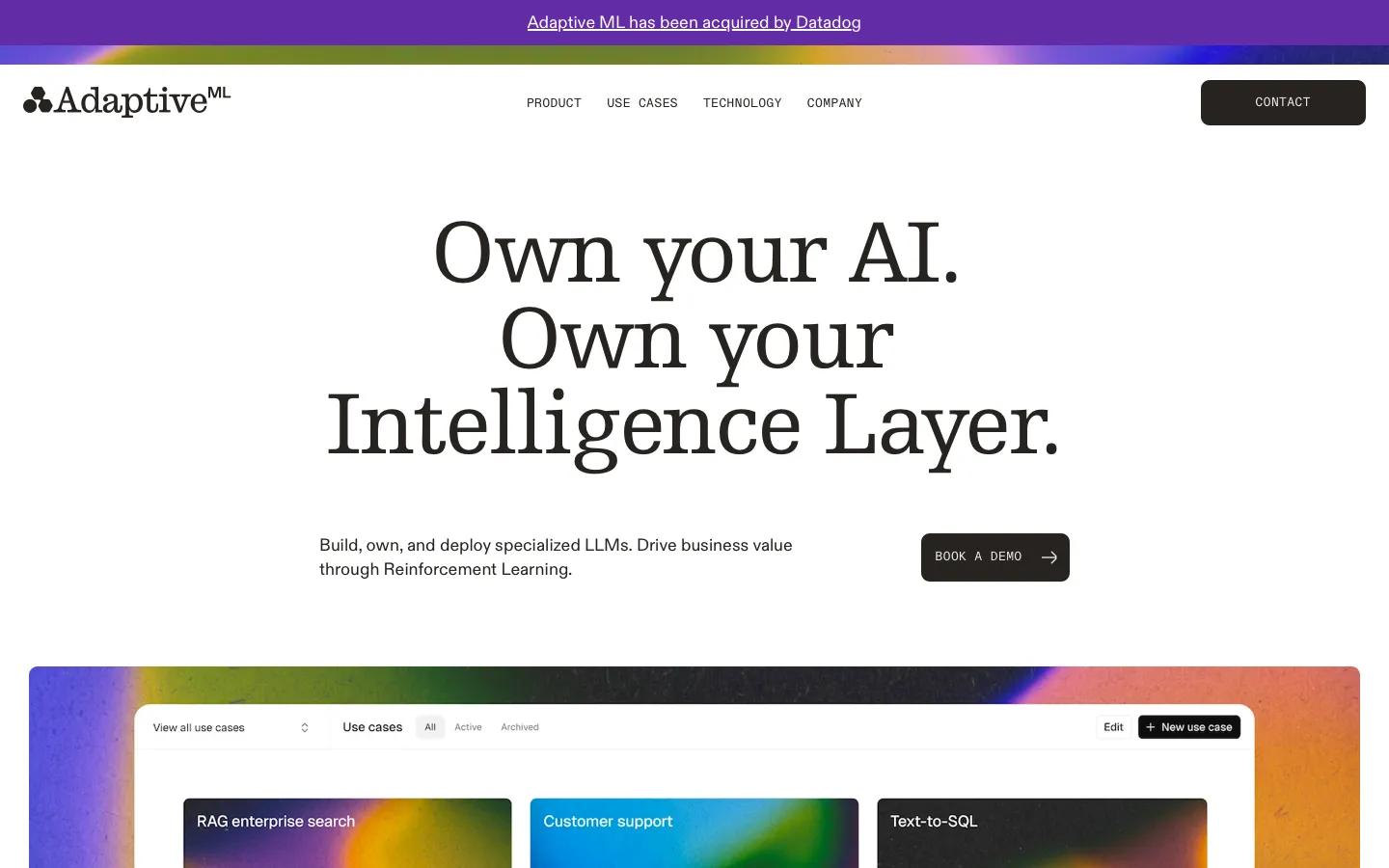 adaptive-ml.com - Landing Screenshot Preview