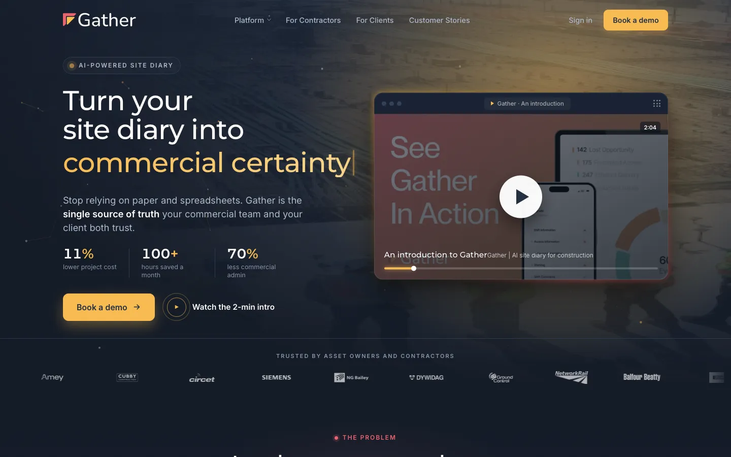gatherinsights.com - Landing Screenshot Preview