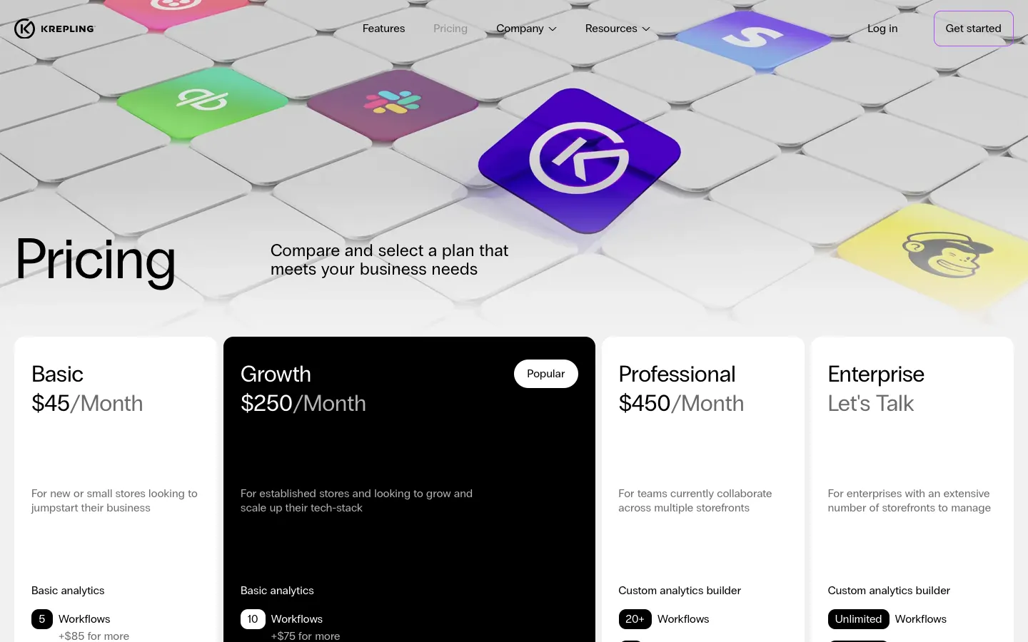 krepling.com - Pricing Screenshot Preview