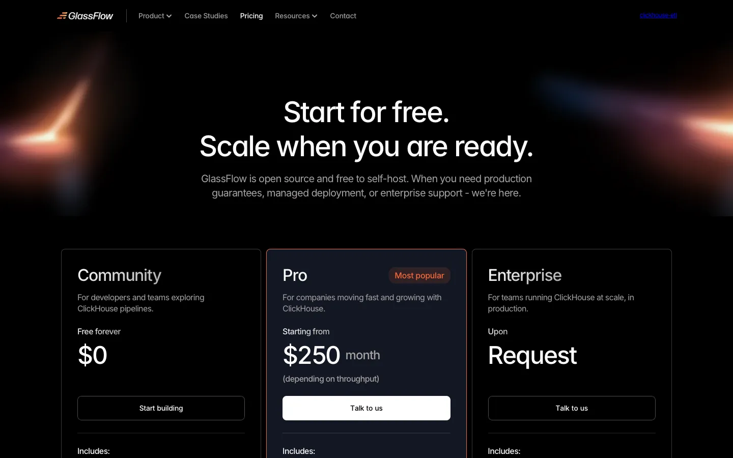 glassflow.dev - Pricing Screenshot Preview