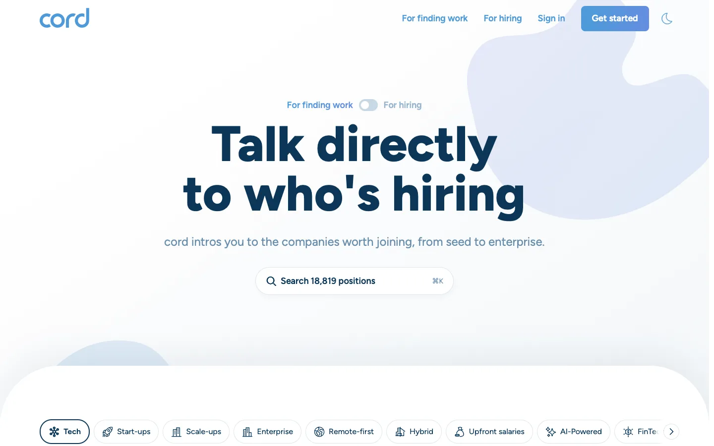 cord.com - Landing Screenshot Preview