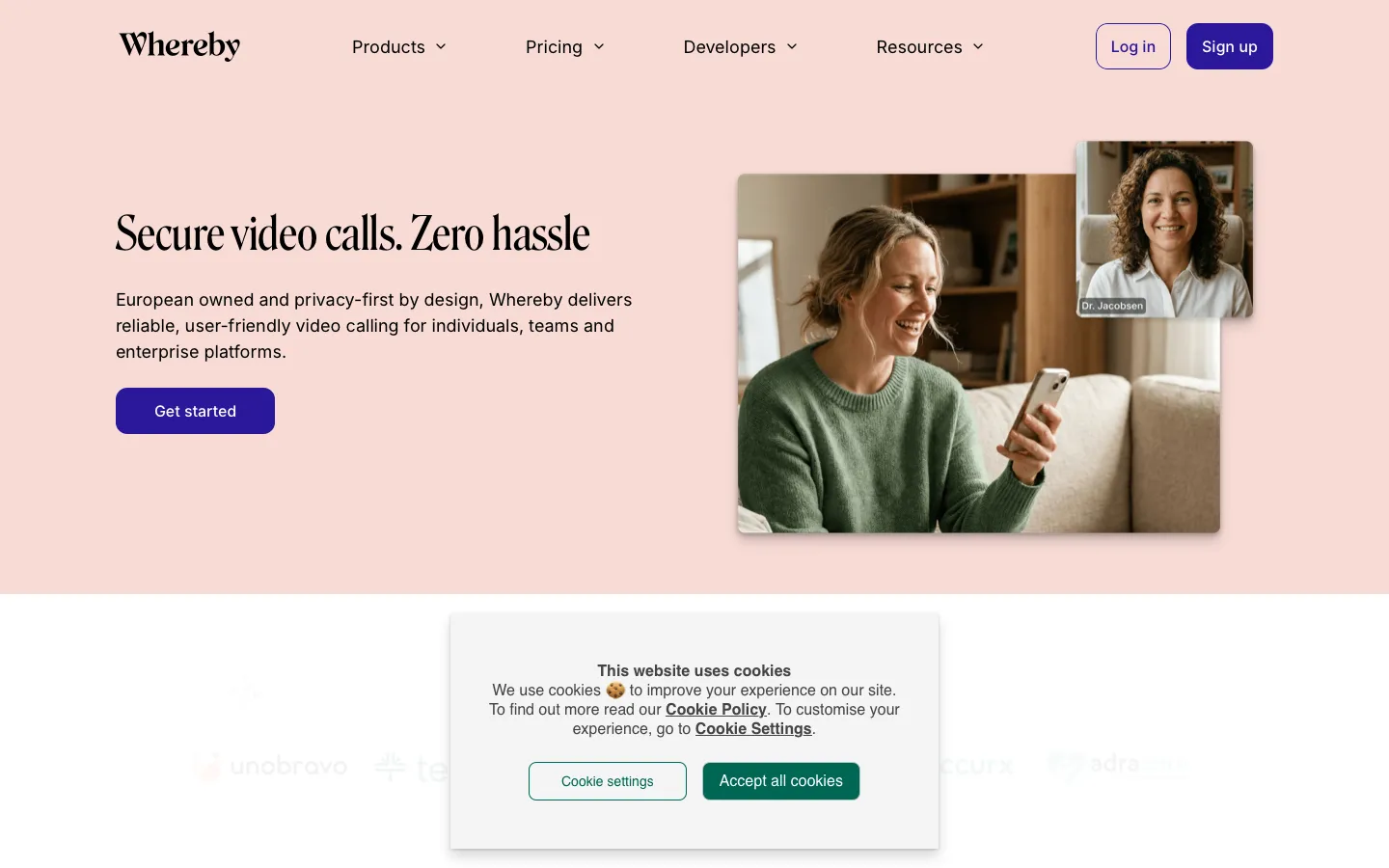 whereby.com - Landing Screenshot Preview