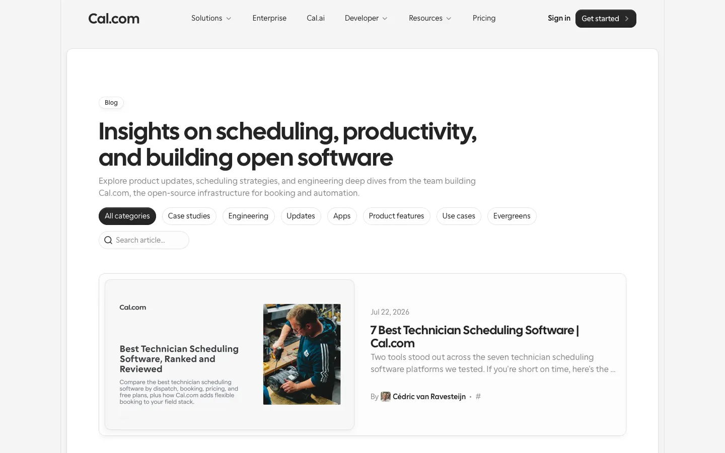cal.com - Blog Screenshot Preview