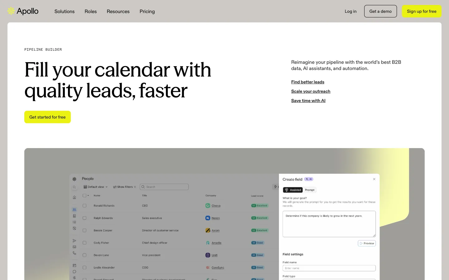 apollo.io - Product Screenshot Preview