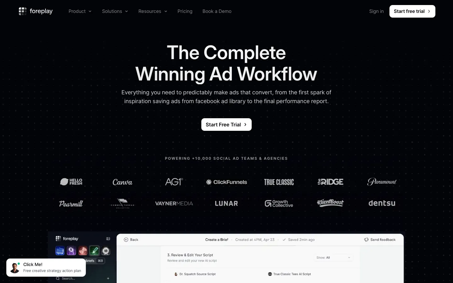foreplay.co - Landing Screenshot Preview