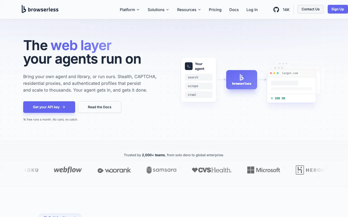 browserless.io - Landing Screenshot Preview