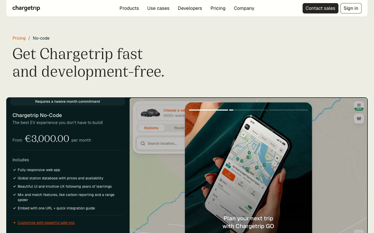 chargetrip.com - Pricing Screenshot Preview