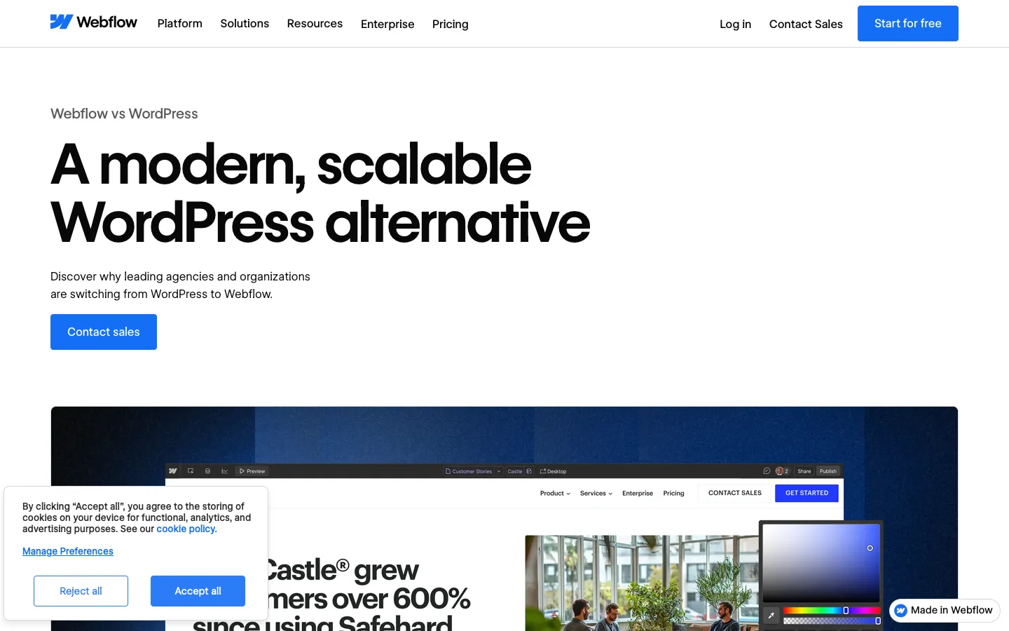 webflow.com - Compare Screenshot Preview