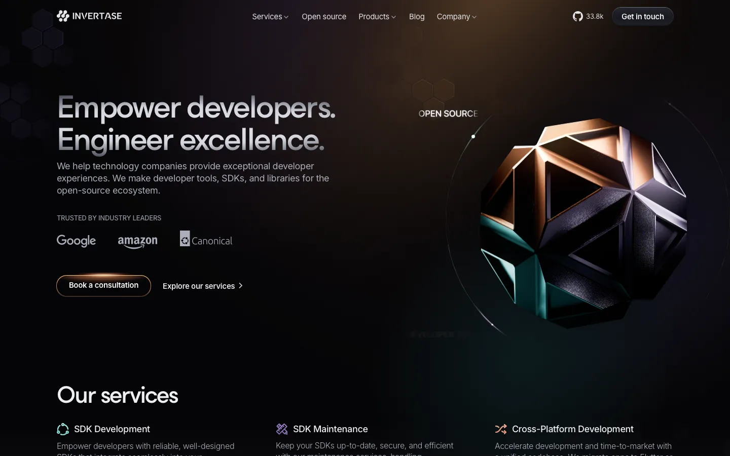 invertase.io - Landing Screenshot Preview