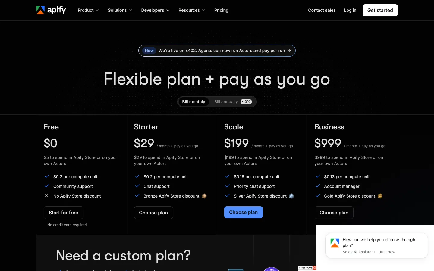 apify.com - Pricing Screenshot Preview