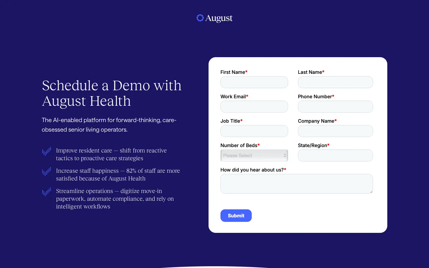 augusthealth.com - Book a demo Screenshot Preview