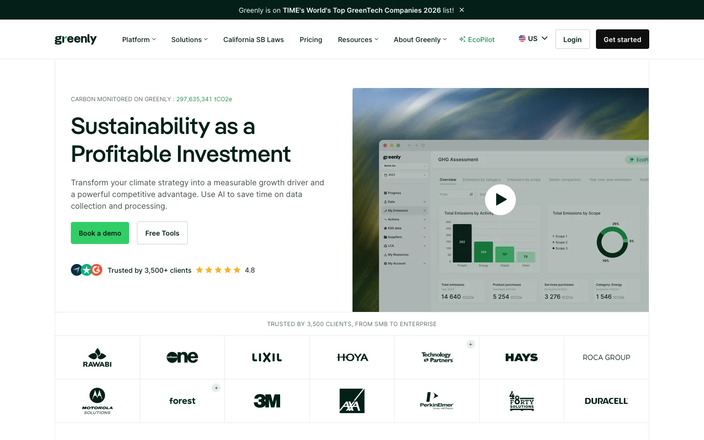 greenly.earth - Landing Screenshot Preview