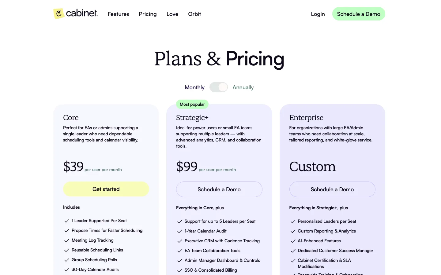 joincabinet.com - Pricing Screenshot Preview