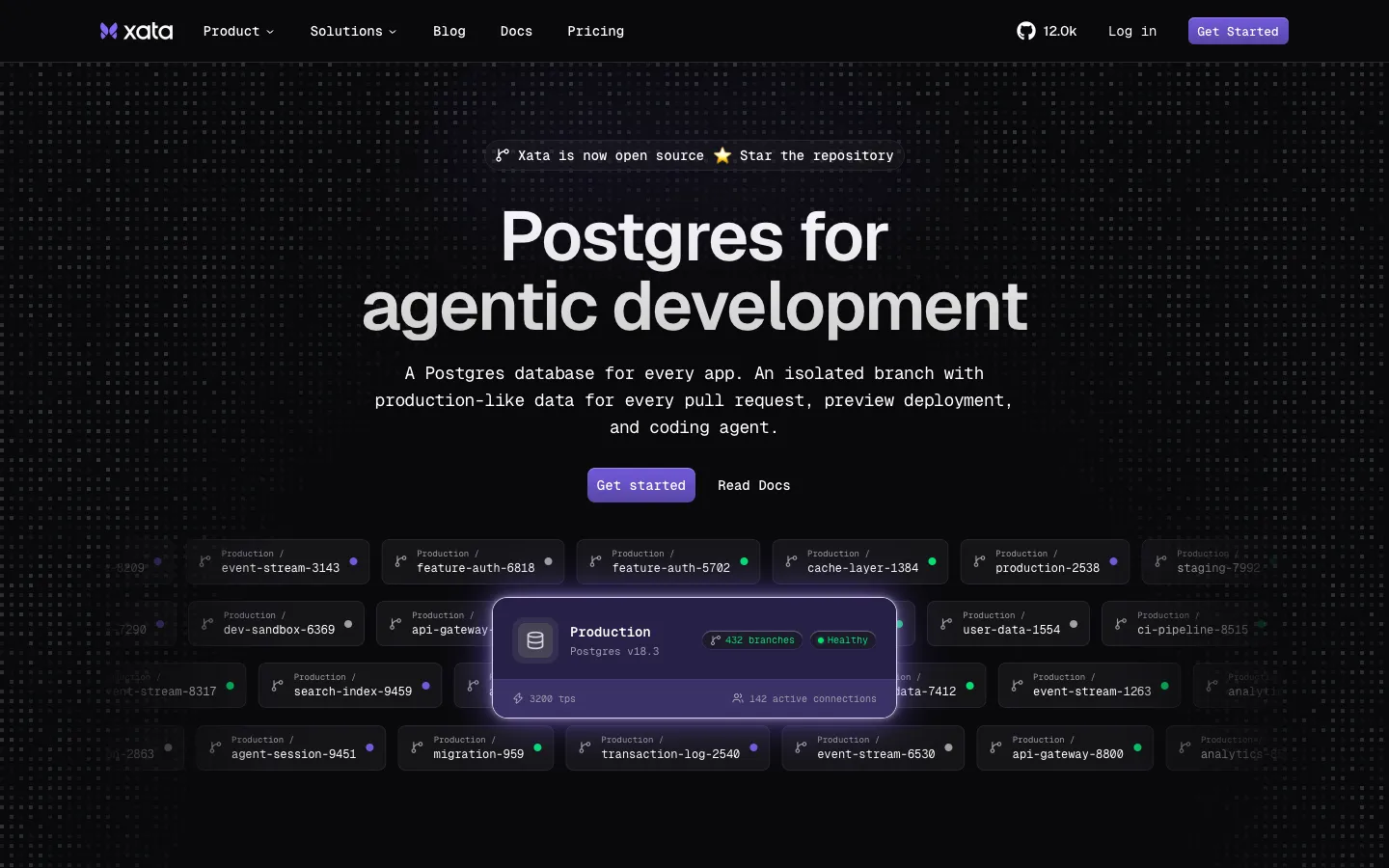 xata.io - Landing Screenshot Preview