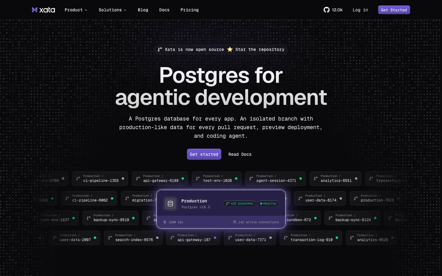 xata.io - Landing Screenshot Preview