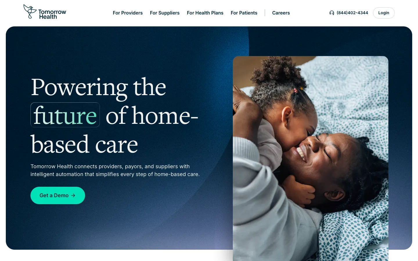 tomorrowhealth.com - Landing Screenshot Preview
