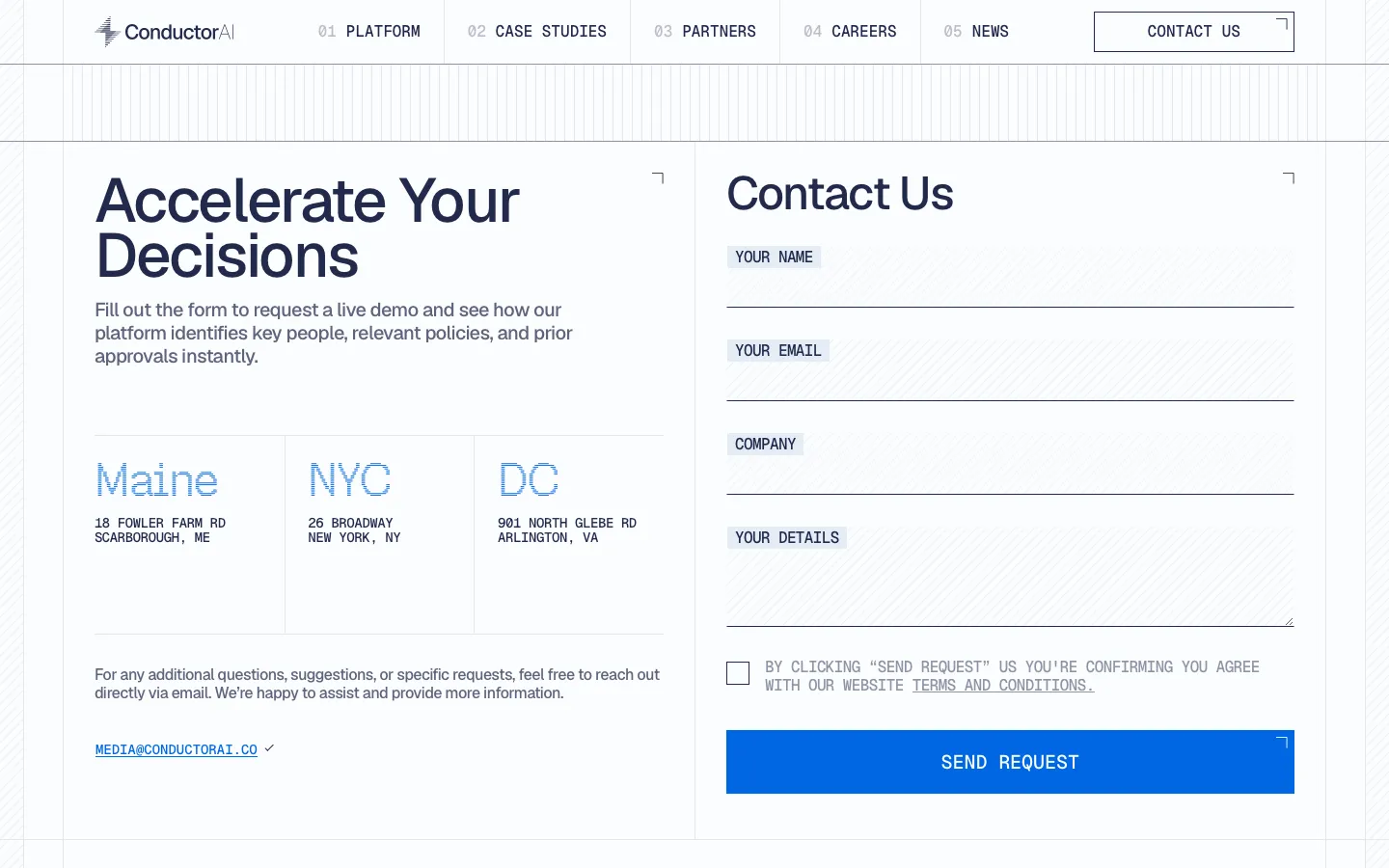 conductorai.com - Contact Screenshot Preview