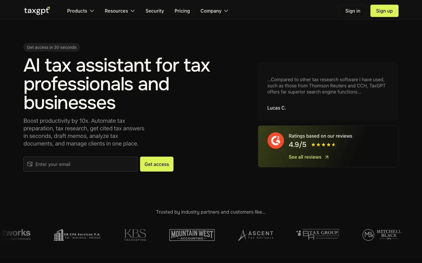 taxgpt.com - Landing Screenshot Preview