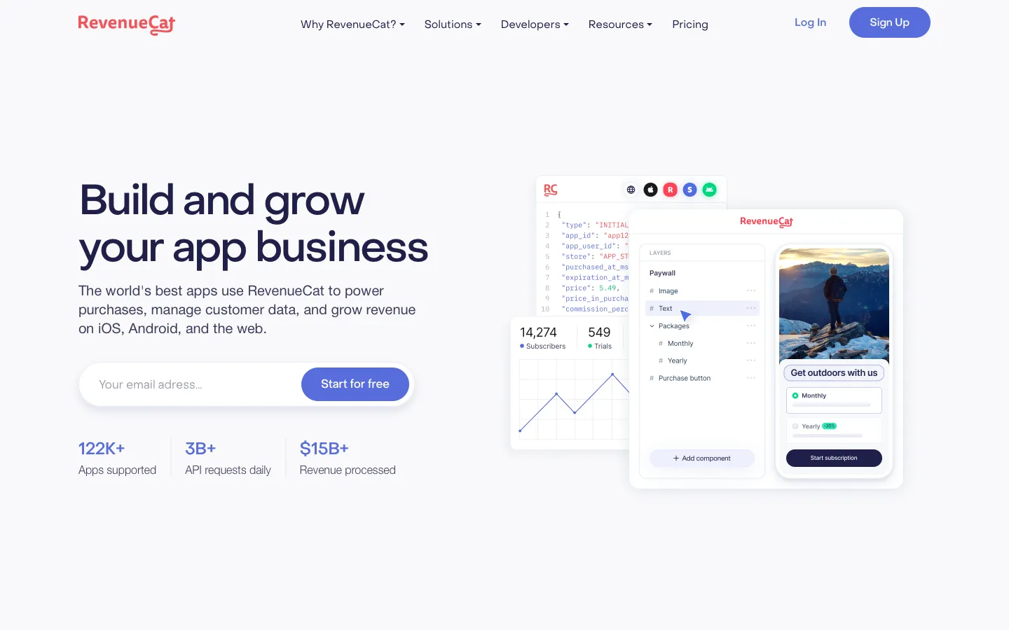 revenuecat.com - Landing Screenshot Preview