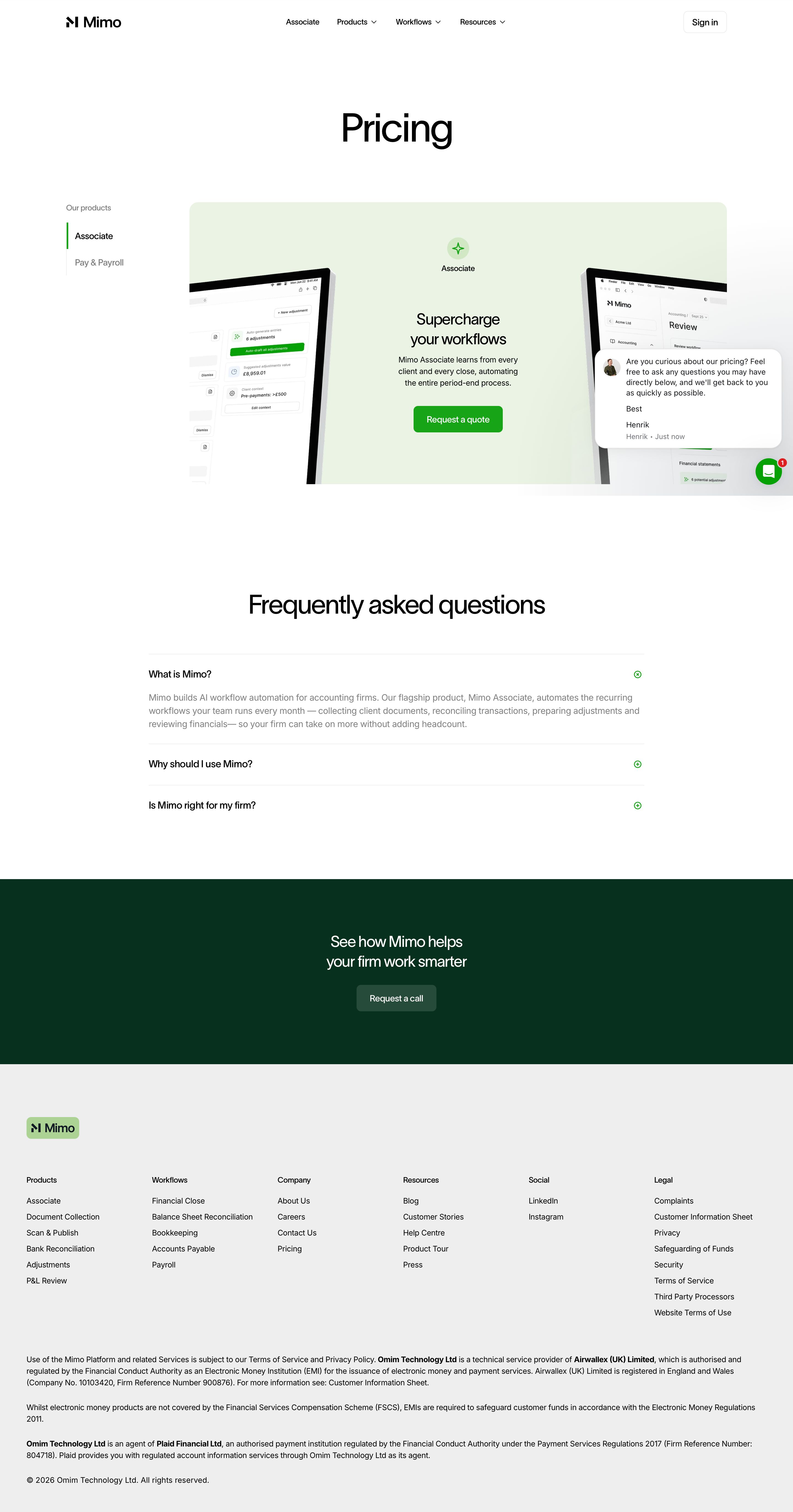 mimohq.com - Pricing - Mimo for Accountants - Desktop - Thu Aug 06 2026 21:52:21 GMT+0000 (Coordinated Universal Time) Screenshot