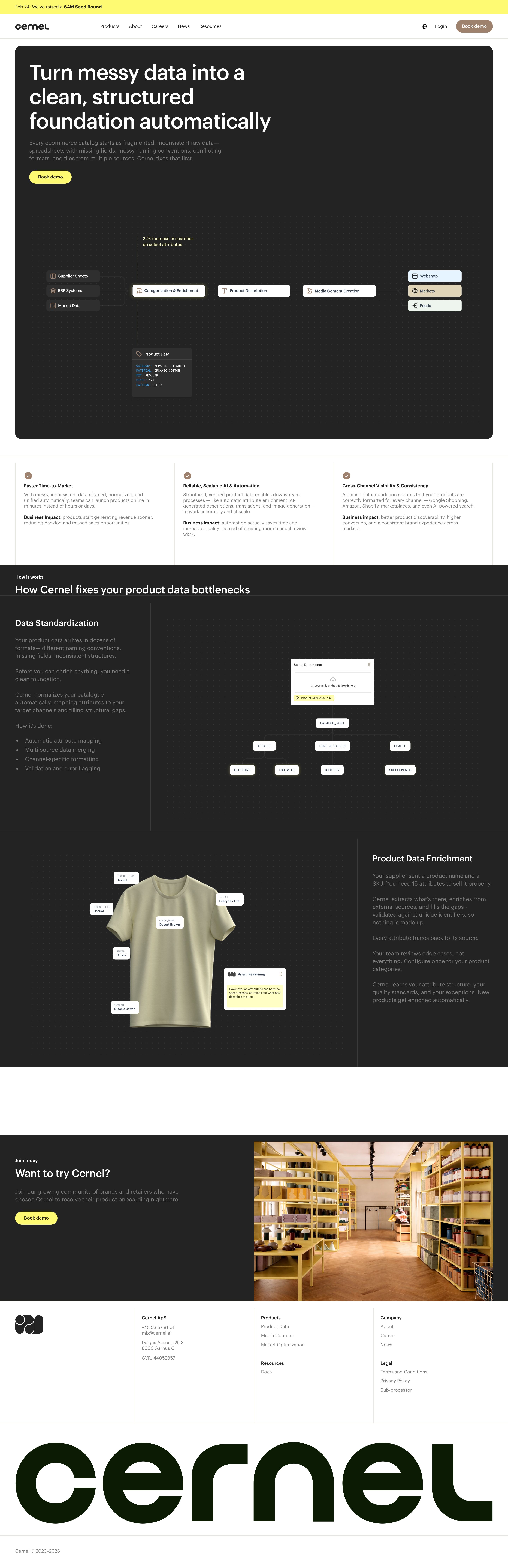 cernel.com - Product Data Foundation | Cernel - Desktop Screenshot